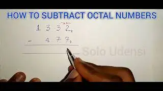 How to Subtract Octal Numbers