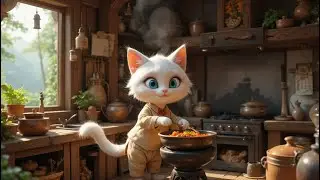 Kind Cat Cooks Forest Feast for Birds & Squirrels! 🐱🍲🌳