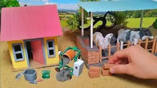 DIY Mini Tractor and Mixer Building a Cow and Sheep Farm