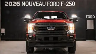 Первый взгляд на Ford F-250 4x4 2026 года | Яркий красный цвет передней части кузова в автосалоне