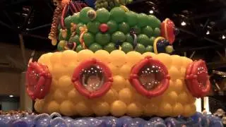 Yellow Submarine Beatles Balloon Sculpture created by John + Johnna Perry