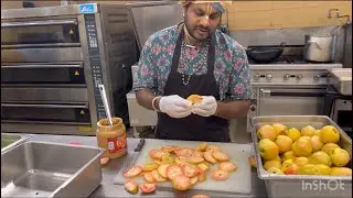 Apple peanut butter sandwich