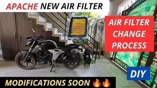 Apache 160 4v Air filter change process | TVS Apache rtr 160 4v @shreeanshkapoor