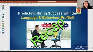 Recap: Predicting hiring success with Language & Behaviour Profile&reg; with Barney and Joseph