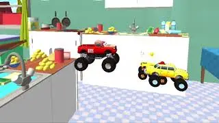 Monster Trucks Kids | Blue and Red Truck Drive Racing | Blue Truck | Red Truck | trucks race 