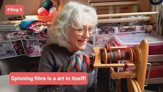 #VLOG 3... Easter April 20th 2025    Spinning fibre on Kromski wheel. Knitting.  Book reviews.