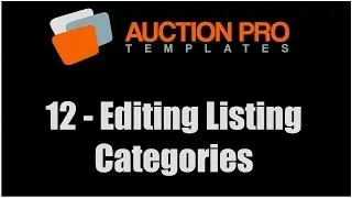 12 - How To Edit Categories On eBay Listing Template