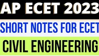 AP ECET CIVIL ENGG PREVIOUS PAPER | QUESTION PAPER WITH SOLUTIONS