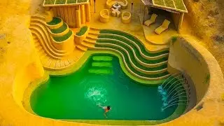 My summer holiday building 🏕️ luxury swimming pool and underground secret wonderful basement house 