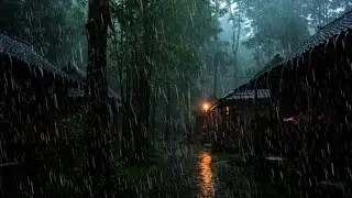 Heavy Rain Flowing Over Isolated Hill Country for Restful Sleep | Calm Night ASMR Energy