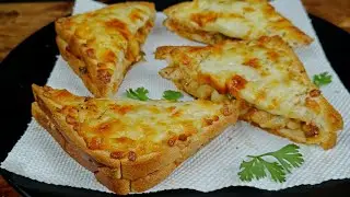 Cheesy Fajita Chicken Sandwich | Chicken Sandwich | Quick Chicken Snack Recipe
