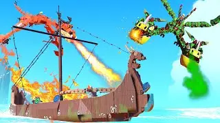 Dragons vs. Dragon Hunter Ships! What Dragon Type Is Deadliest?