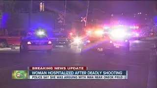 Woman in hospital after shooting near Oneok Field