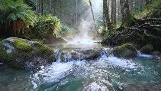 Gentle River Flow and Birds Chirping Naturally | Calm Nature Audio Ambience for Sleep, and Resting
