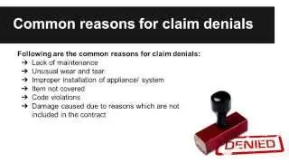 Reasons For Home Warranty Claims Denial
