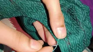 Applique cut work tutorial: Basic applic technique: Three petal flower/ dress /Frock design 2023
