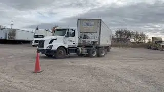 Alberta Class 1 Back Up Demonstration:  Blindside 90 degree backup & Parallel. Edmonton Training.