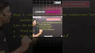 Conjunction Rules Tricks 💡 #englishgrammar #conjunctions #pw #govtexamwallah