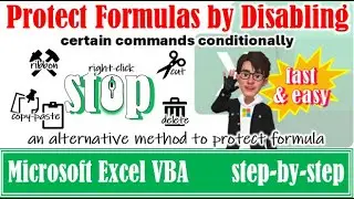 Disable delete, copy-paste, right-click & hide ribbon #Excel🔥stop users from delete row/column #vba