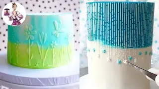How to use Stencils on Cakes with Parchment paper, Re-usable Stencils and Foil using Buttercream!