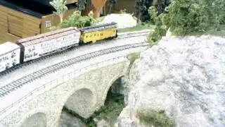 Around The Layout: Mountain view of trains at the Redford Model Railroad Club Open House