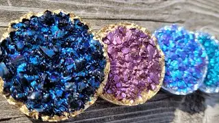 Tyring my new druzy mold from @PouringYourHeartOut using various Chameleon Powders. video#383