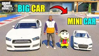 Franklin & Shinchan Make His Car into Mini Car in GTA 5 | JNK GAMER