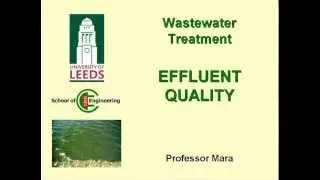 Effluent Quality Requirement for Waste Water Treatment Plants