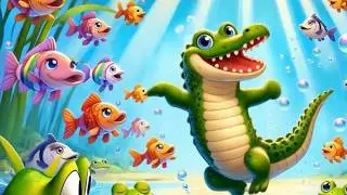 Allez Crocodile - Comptine pour enfants avec paroles et animation color&eacute;e
