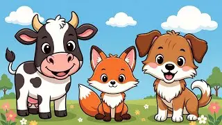 Cow, Dog & Fox 🐄🐶🦊 Fun Kids Story in English #cowstory #kidsstories #kidscraft #dogshorts #foxstory