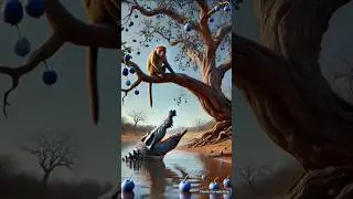 #monkey and crocodile #crocodile and monkey #monkey and crocodile story #monkey and the crocodile