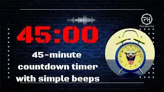 45 Minute Countdown Timer with Beep | Music Practice,Focus, Study, Workout, Meditation, Relax