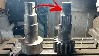 Module 6 gear teeth and splines cutting on gear shaft axle