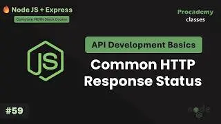 #59 HTTP Response Status Codes Explained | Complete Node JS + Express Course with MongoDB