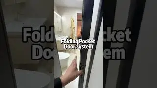 A folding pocket door system designed to save space without compromising style.