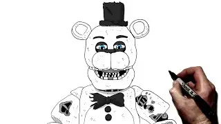 Как нарисовать потрепанного Фредди | Пошаговая инструкция | FNAF 2