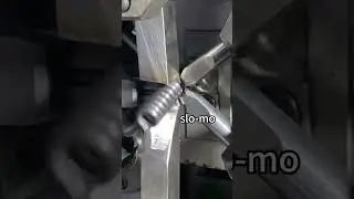 2.0mm 60Si2Mn spring being cut with flawless precision coreless cutting #wireforming #springmachine
