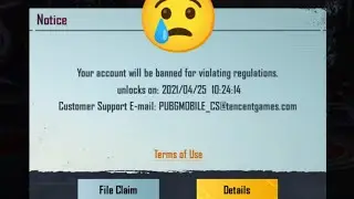 I GOT BANNED FOR VIOLATING REGULATIONS 😢| Your Account will be Ban for Violating Regulation | PUBG