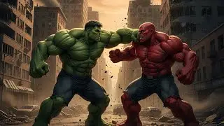 Hulk vs Red Hulk - Real Life Battle Destruction #Hulk #RedHulk #Marvel #SuperheroFight #VFX