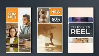 After Effects Template - Instagram Multiscreen Vertical Reel Orange Videohive
