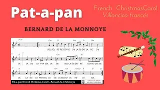 Pat-a-pan (French Christmas Carol)-Bernard de La Monnoye (playalong with notes-con notas)