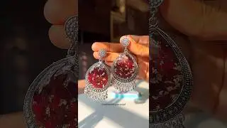Rose preservation in jhumkas 🥀❤️￼ #resinartist #resincrafts #diyjhumka