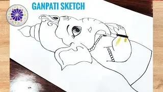 Lord Ganesha Drawing Step by Step | Cute Ganpati Sketch | Easy Pencil Drawing