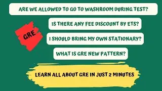 GRE preparation for beginners; GRE  syllabus to GRE test day | 2023 GRE update