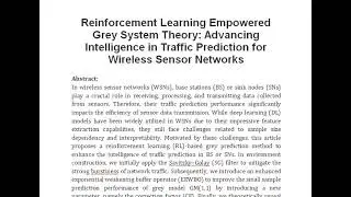 Reinforcement Learning Empowered Grey System Theory  Advancing Intelligence in Traffic Prediction fo