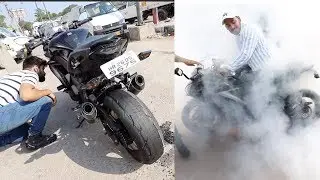 TIRE BURNOUT GONE WRONG 😱😱 | ALMOST CRASHED