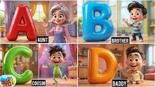 ABC FAMILY MEMBERS FOR KIDS | ALPHABET LEARNING | EPISODE-19 | AVI KIDS TV