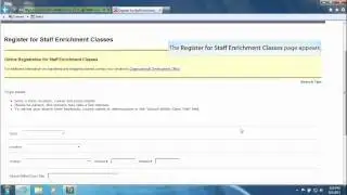 Registering for DCCCD Staff Enrichment Courses (2012)