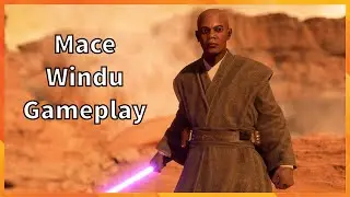 Mace Windu Gameplay Star Wars Battlefront 2