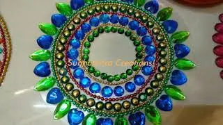 Diya cum candle base Kundan decor!!